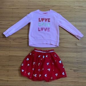 Valentine’s/Heart Love sweater & skirt